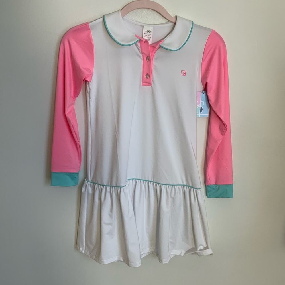 Set DARLA DROPWAIST POLO DRESS LS NWT size 11/12